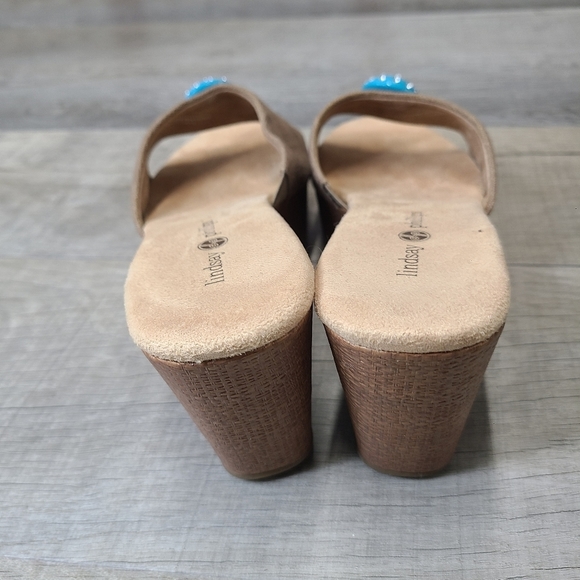 Lindsay Phillips open toe wedge sandal Size 9.5 - Picture 5 of 10